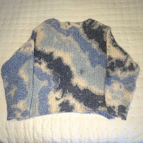 Duda Chunky Ombre Sweater Women's One Size Blue Cream Italy - Picture 4 of 10